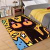 Multiple Sizes Cartoon Black Cat with Stars Carpet for Living Room Bedroom Sofa Home Decor Rus Non-slip Floor Mat Luxury Gift