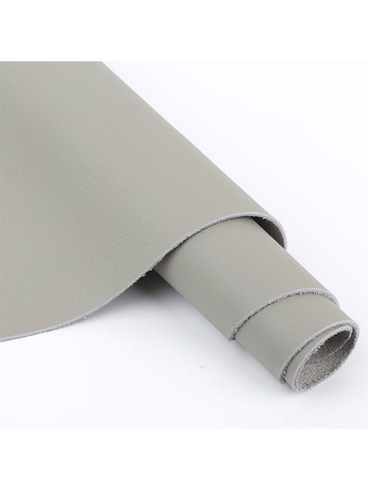 Light Gray Pebbled Cowhide Leather Upholstery for Sofa, Seat, Headboard, and Car Seat Cover
