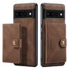 Retro 2 In 1 Detachable Leather Card Solt Case for Google Pixel 9 8 7A 7 6 Pro Pixel7A 6A Wallet Bag Magnetic Holder Cover
