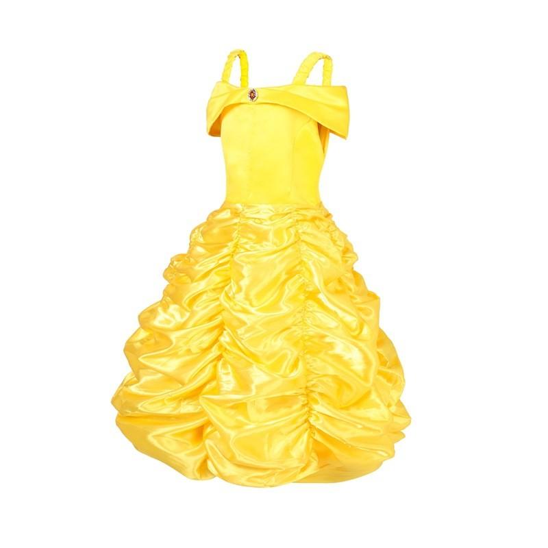 Beauty And The Beast Belle Princess Dress For Girls With Cartoon Pattern And Soft Cotton Fabric For Holiday Celebrations