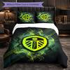Biancheria da letto a tema Leeds United Set 3 Pezzi Copripiumino Biancheria da letto Decorativa Per Camera Adolescenti Decorazione Casa