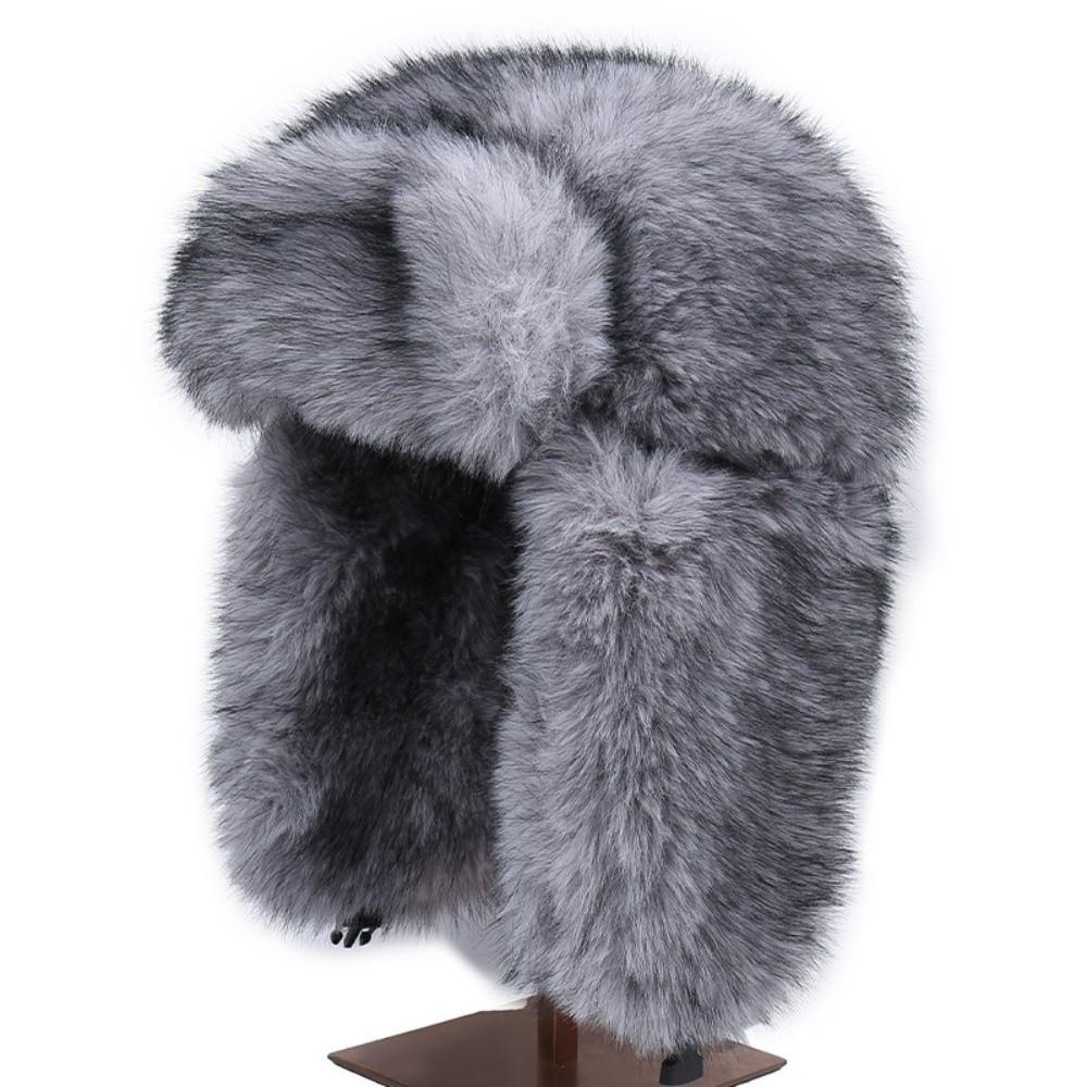 Thick Plush Bomber Hat Fluffy Earflap Hat Fashion Ushanka Hat For Women Men