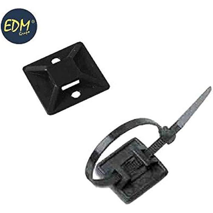 Kotevní základna - LAPAFIL - Balení 100 kusů - Plast - Černá barva - 3,6 mm