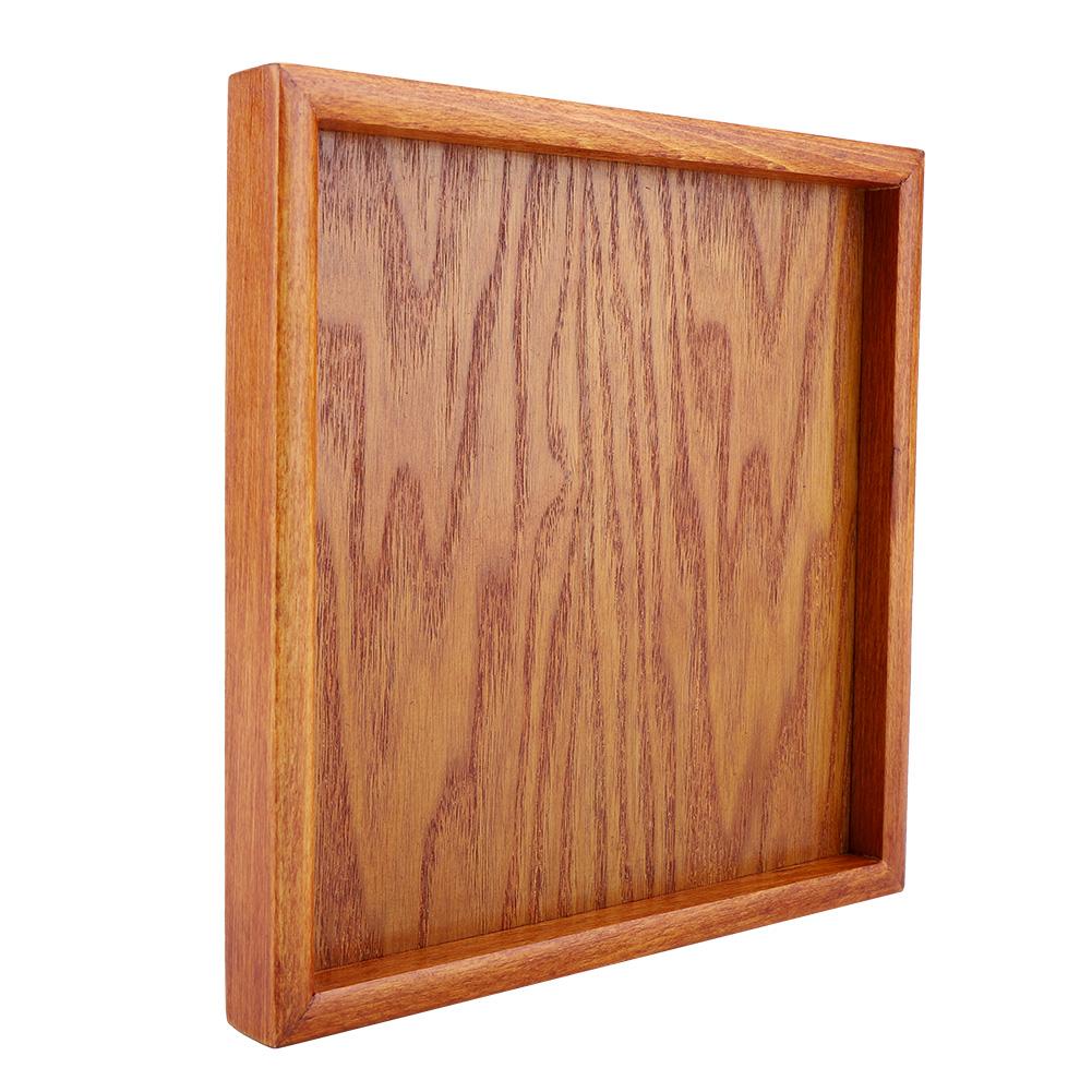 

Square Solid Wood Tea Tray Coffee Sushi Snacks Serving Plate for Cafe Restaurant(18*18cm)