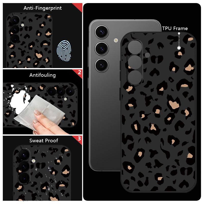 Leopardenmuster Hülle Für Samsung Galaxy S26 S25 Ultra S24 S23 S22 Plus S21 FE A15 A16 A17 A35 A36 A54 A55 A56 5G Weiche Hülle