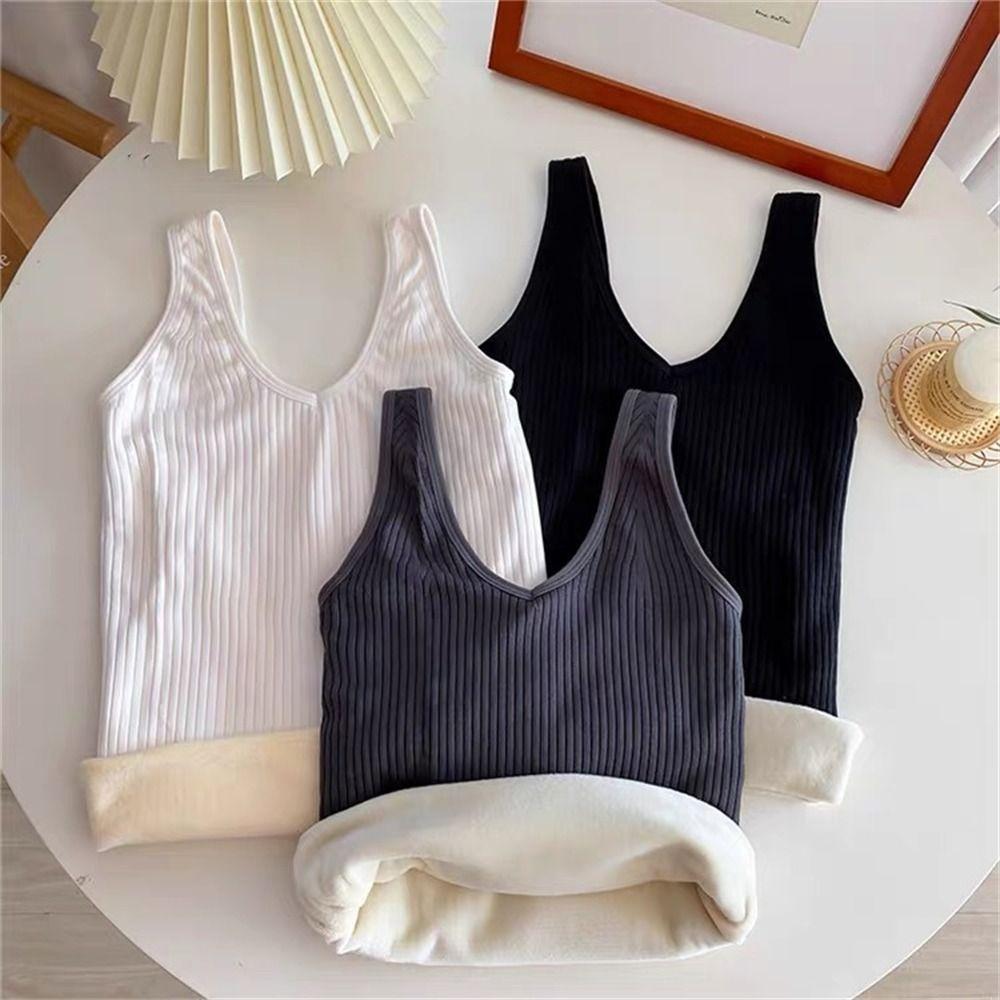 Keep Warm Underwear Thermal Sling Vest Fashion Thickened Vest  for Women Female