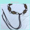 Vintage Spliced Carved Western Style Pu Leather Belt For Women Summer