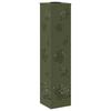 Solar LED Path Light 2 Pcs Olive Green Cold Rolled Steel