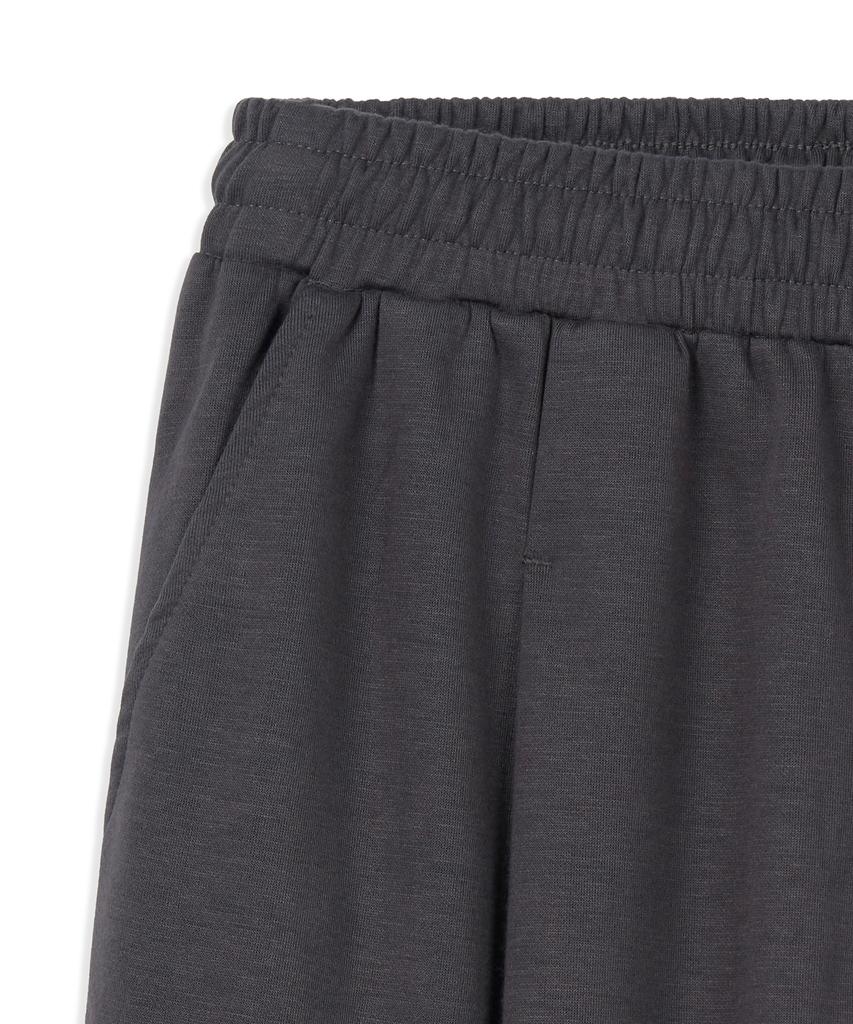 CAMEL WORK One-Pleat Wide Cargo Sweatpants (Charcoal)