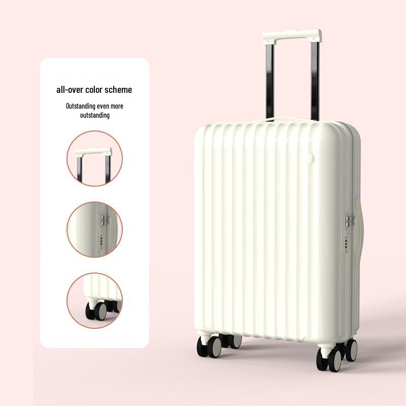 New Lightweight 20'' Student Carry-On Suitcase with Silent Universal Wheels for Women