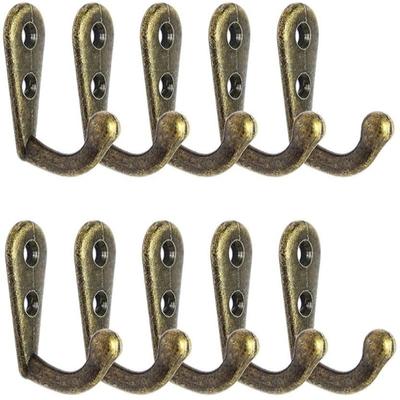 10pcs Vintage Clothes Hooks Easy Installation Wall Hooks For Hanging Hats Handbags Umbrellas Towels