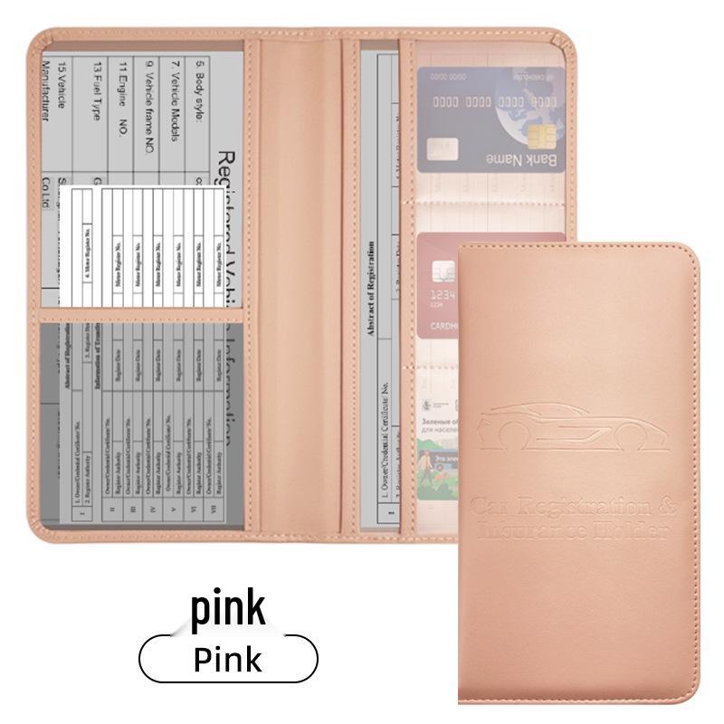 American Driver's License PU Leather Wallet: Car Registration & Insurance Document Holder