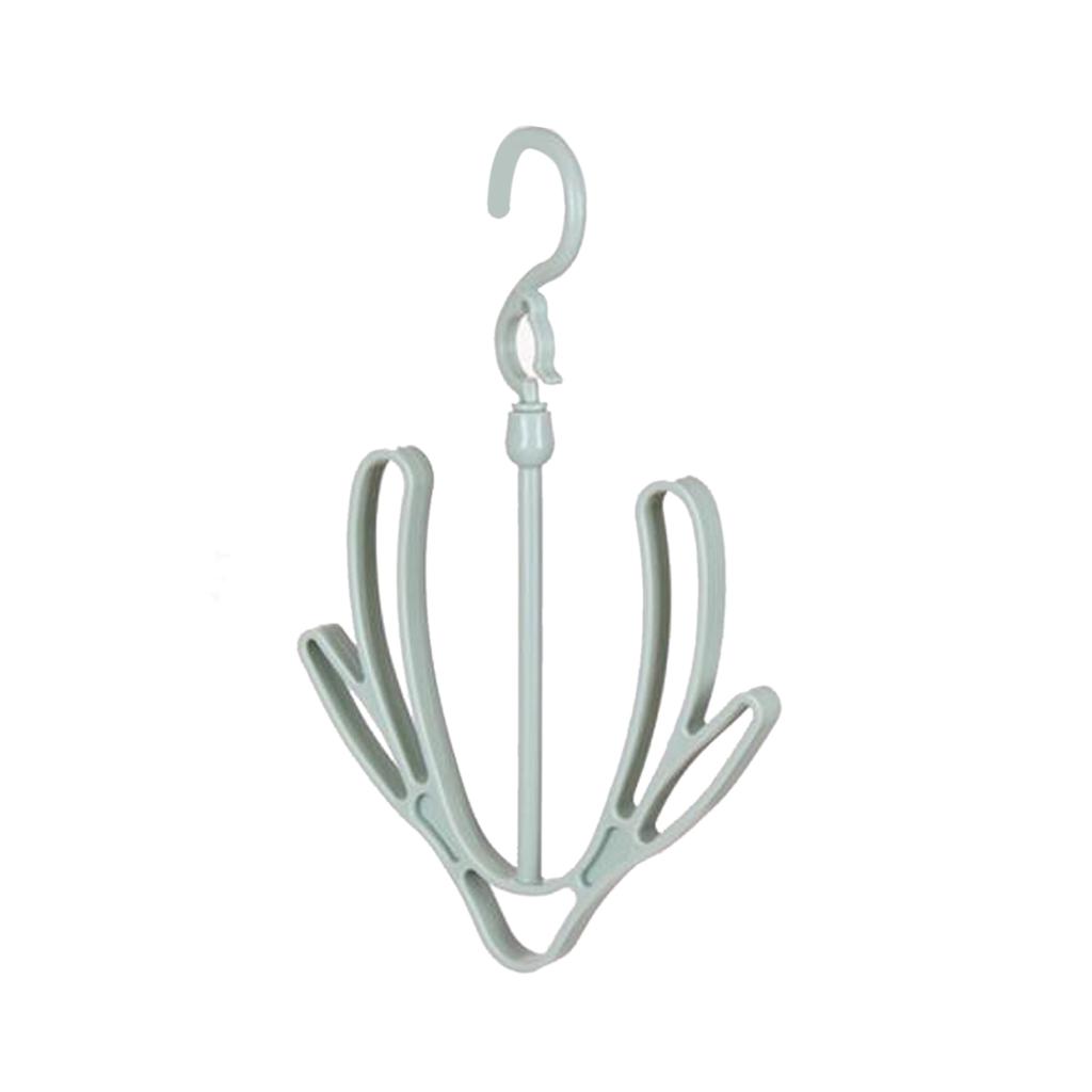 Schuhtrocknergestell PP 360 Grad Drehbar Winddicht Verbindbar Schuhaufbewahrung Kleiderbügel für Schals Hüte Blau