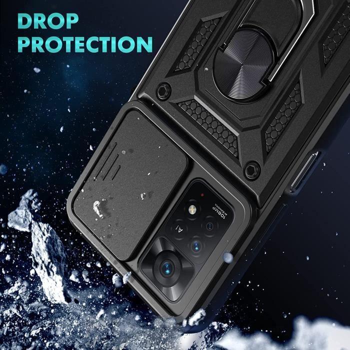 Coque - Xiaomi - Redmi Note 11 Pro - Noir - Souple - 2 Verres Trempés
