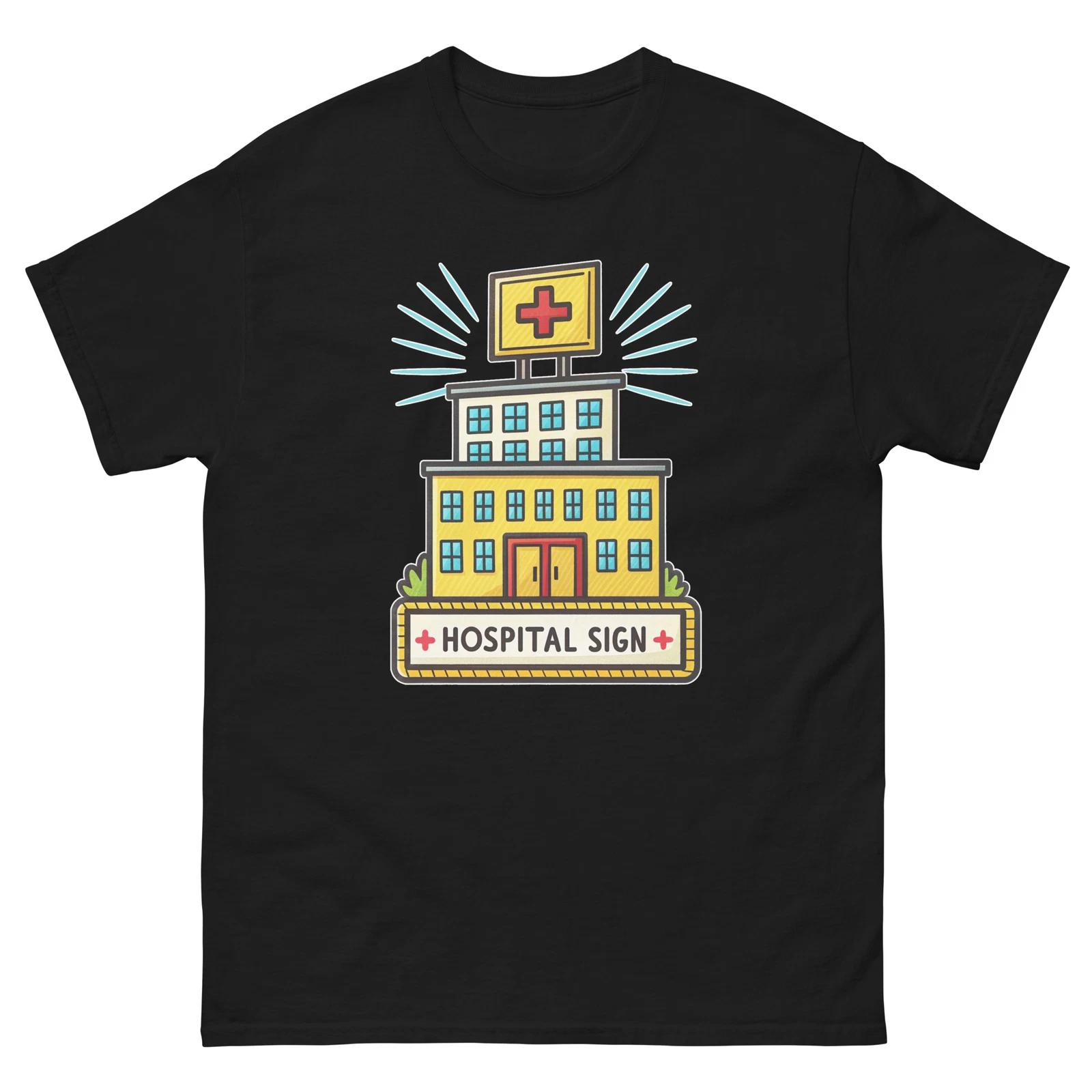 Hospital Sign Object Place Item Urban T-Shirt M
