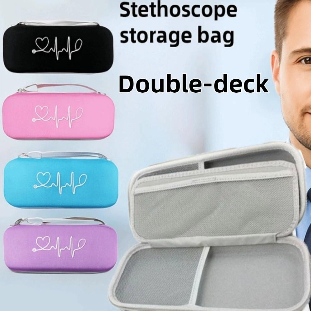 Hard Shell Stethoscope Protection Bag Mesh Pockets Stethoscope EVA Carrying Case  Travel