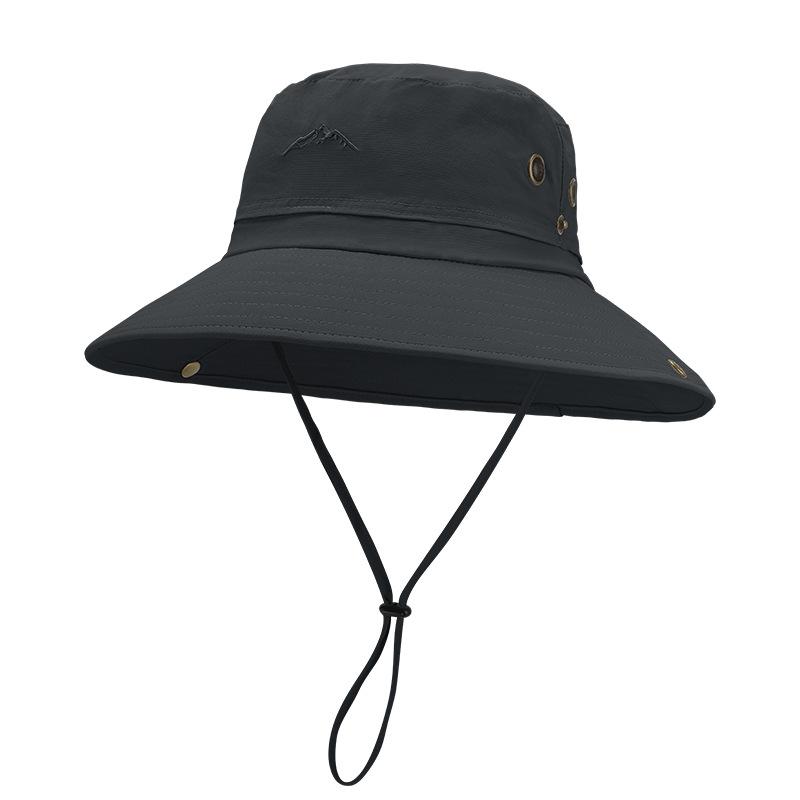 Summer outdoor bucket hat men's nylon large brim sun protection hat breathable UV protection women's sun hat