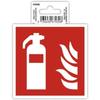 Signalétique Adhésive - Extincteur - Incendie - 10x10cm - Rouge/Blanc - PVC