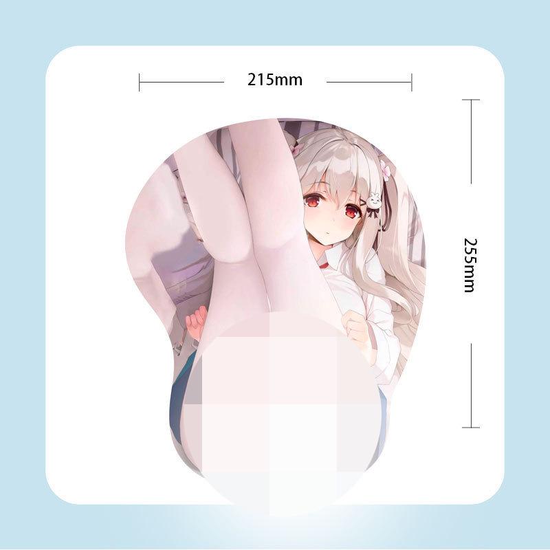 G05 Anime Beauty Poggiapolsi Mouse Pad in Silicone 3D - Confortevole, Morbido e Design Ispirato ai Cartoni Animati
