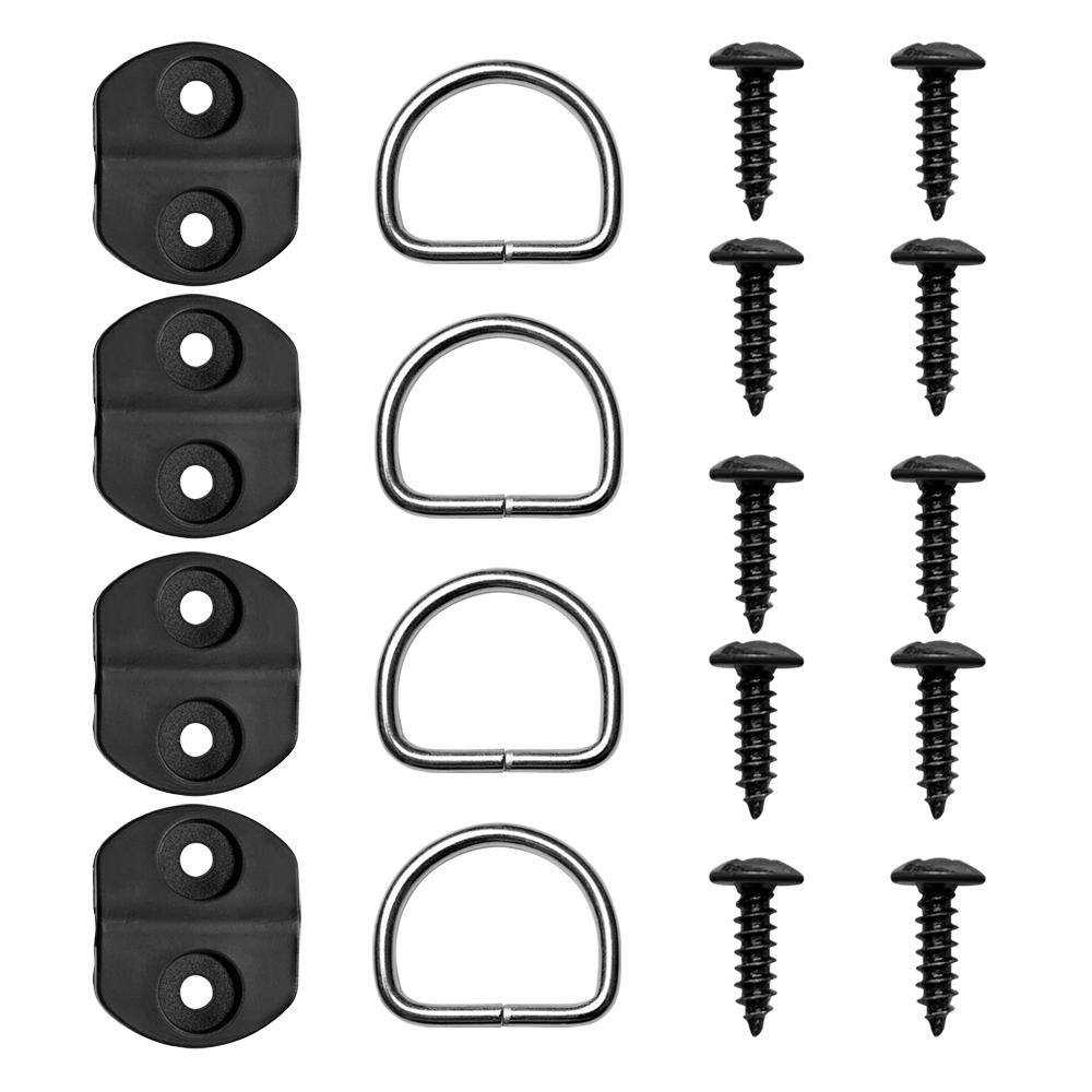

4Pcs Car Trunk Modification Tool D-ring Buckle Luggage Organization and Storage Fixed Compartment Net Hook Buckle Accessories