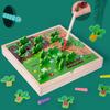 Pastoral vegetables pulling radishes and catching insects game baby enlightenment early education catching insects children educational wooden toys