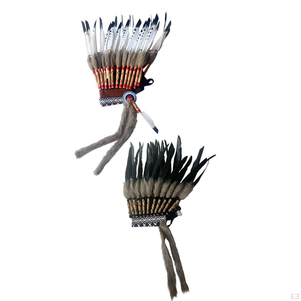 Feathered Headdress for Men And Women - Festival Costume Accessory