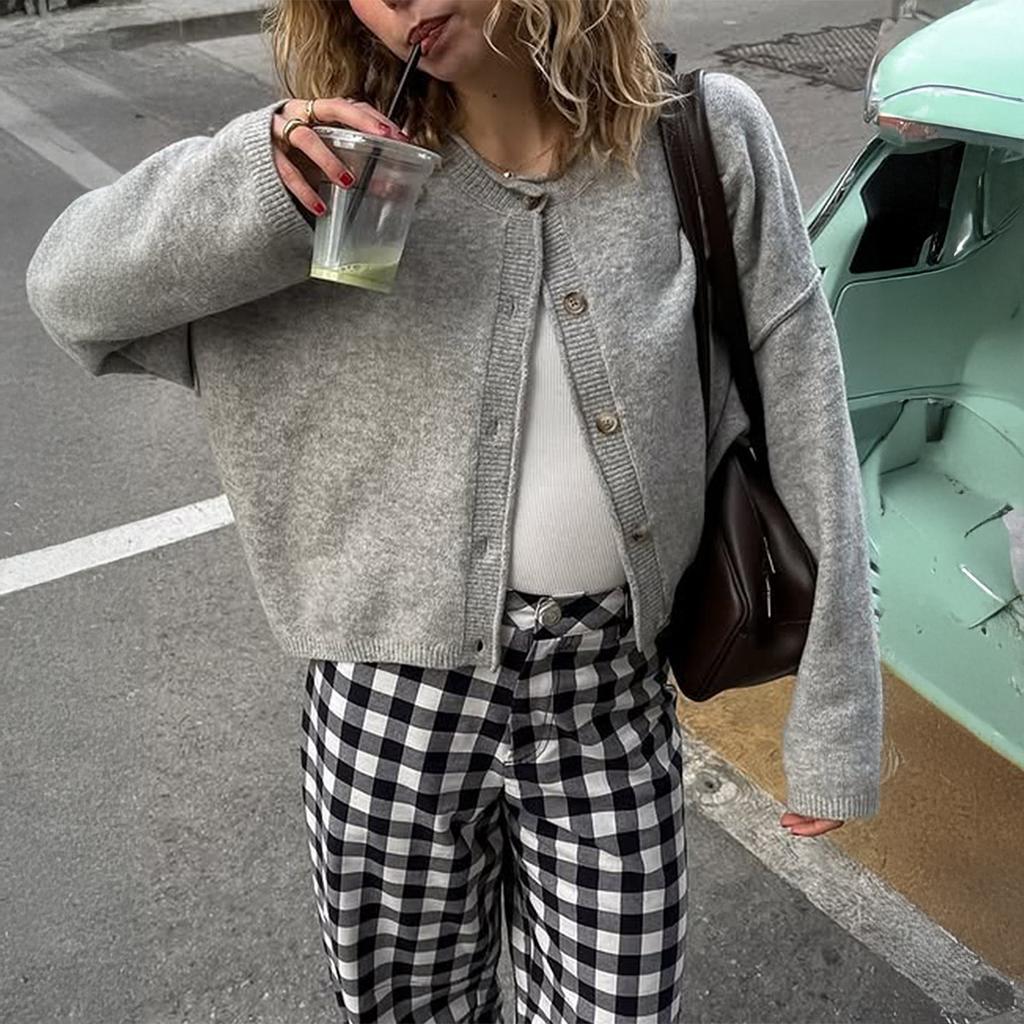 Button-down Long-sleeved Shirts and Sweaters for Women 2025 Autumn and Winter Fashionable and Versatile