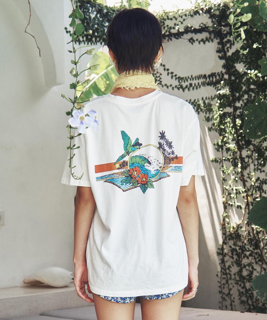 T-shirt Hawaïen Manches Courtes CENTAUR.KR_Blanc