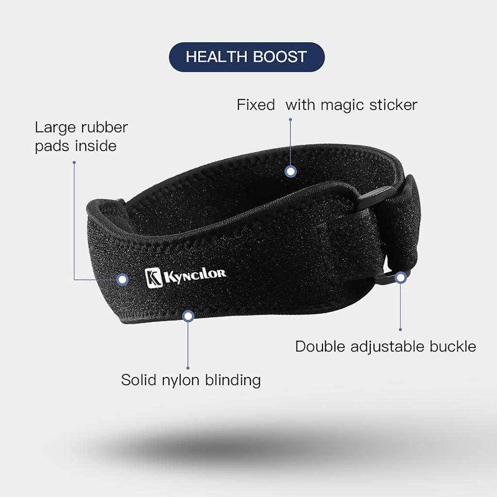 1Pc Patella Kneecap Band Adjustable Silica Gel Knee Tendon Strap Protector Knee Pad Running Sports Cycling Gym Knee Support Pads