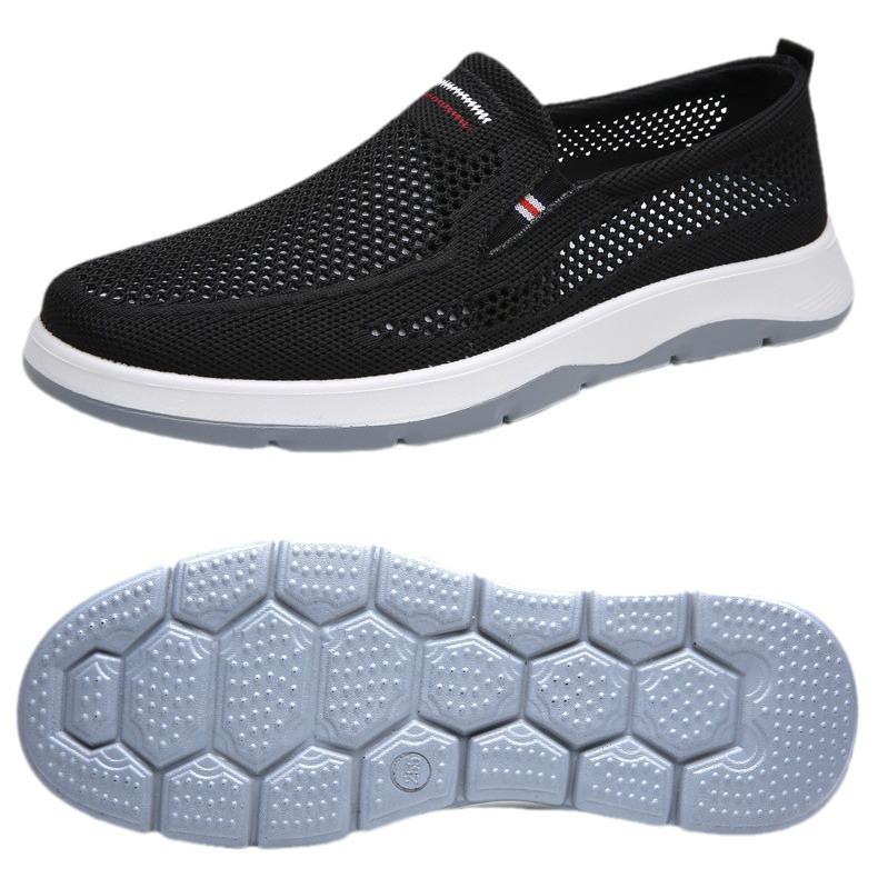Herren Sommerschuhe zum Hineinschlüpfen aus atmungsaktivem Mesh - Bequem, Weiche Sohle, Stil für mittlere Jahre