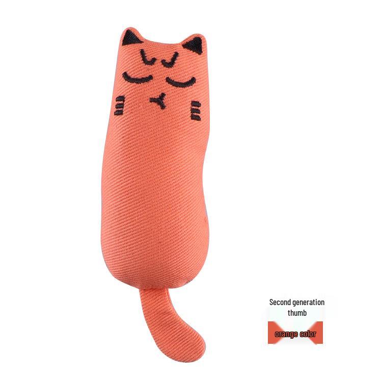 Pure Cotton Catnip Plush Teaser Stick - Cute Pet Self-Play Toy