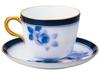 [Okura Porcelain Washi Paper Wrapping] 100th Anniversary Blue Rose Morning Cup & Saucer 26_8011R
