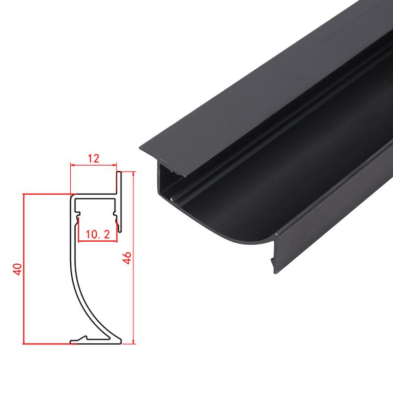

H65mm 0.5m/1m светодиодный плинтус жесткий светильник алюминиевый профиль канал настенный светодиодный плинтус линейный светильник для коридора полоса лампа 1pc x 0.5m