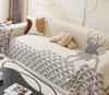 Chenille Sofa Cover Cloth Towel Nordic Geometric Pattern Hair Blanket Sofa Cover Universal Sofa Cushion