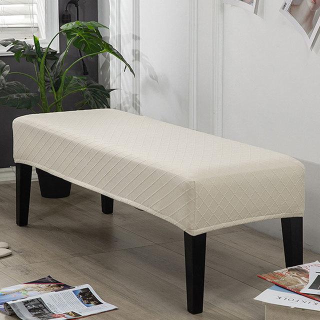 Narzuta na ławkę do sypialni rozciągliwa miękka ławka do fortepianu długi prostokątny pokrowiec na stołek elastyczny narzuty do jadalni salon