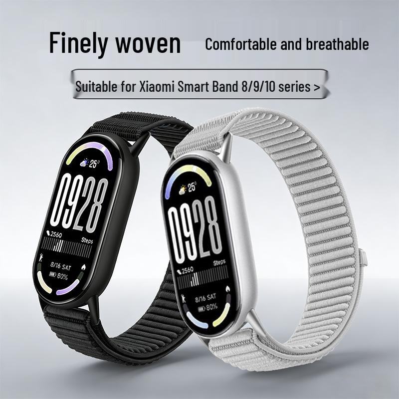 Xiaomi 10 Smart Band Mountain Pattern Woven Strap for Xiaomi 10/9/8 Smart Bracelet