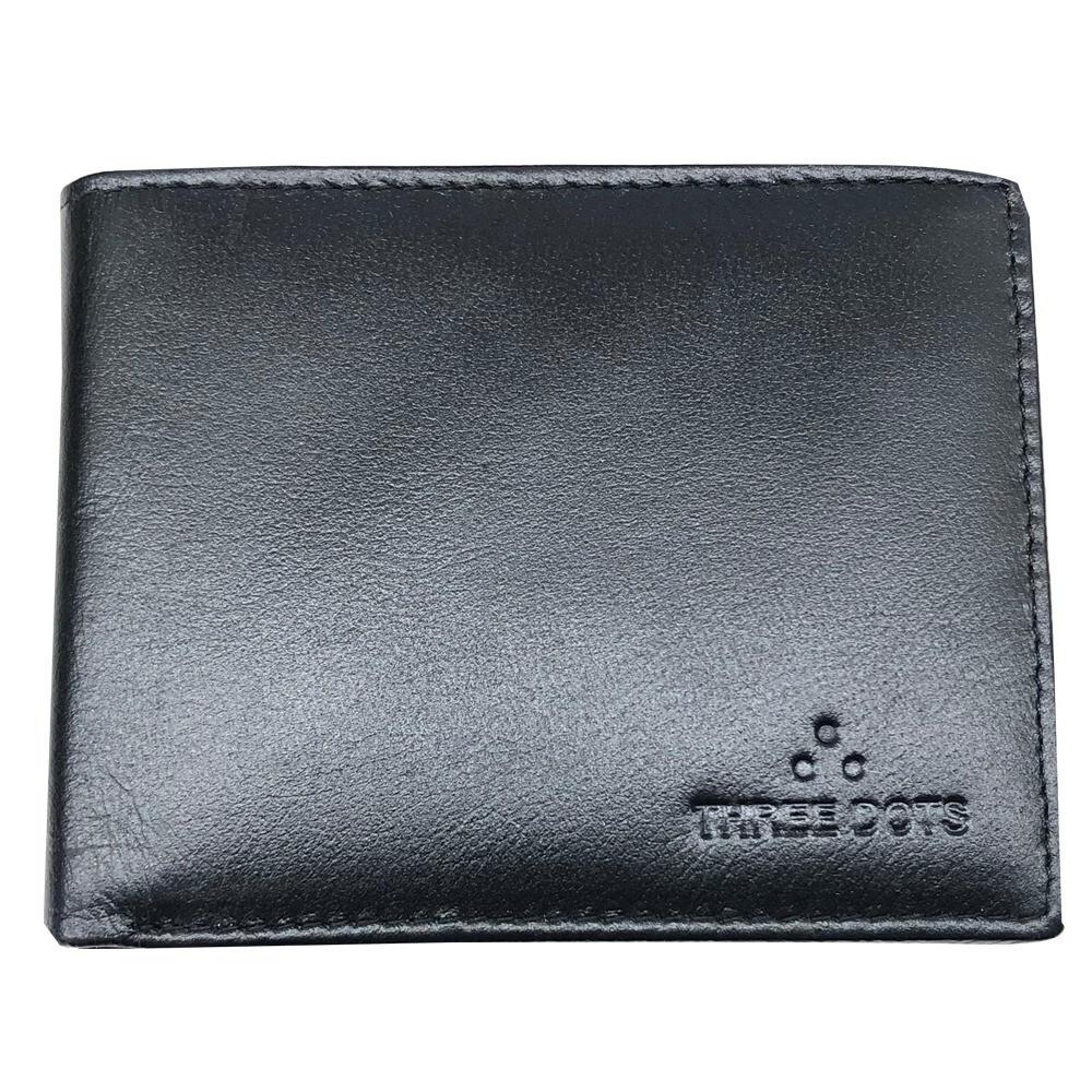 RSINC Slim Thin Leather Handmade Credit,Cash Wallet Holder Bifold | Black Three. B0DS13LWFP