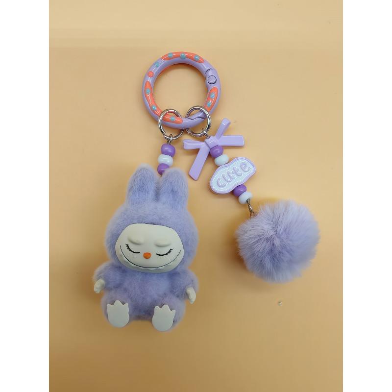 Флокированный Мини Мультяшный Рабуб Брелок без Ребенка Виниловый Милый Детский Ходячий Мешок Подвеска для Телефона Милый Подвеска