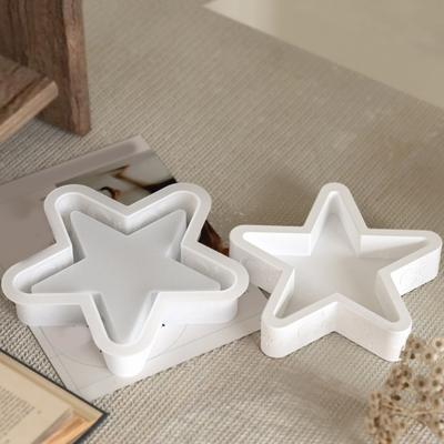 Stabile Stern- und Mond-Silikonform Rundes Tablett Wohnaccessoire für Bastelbedarf und kreative Aufbewahrungslösung