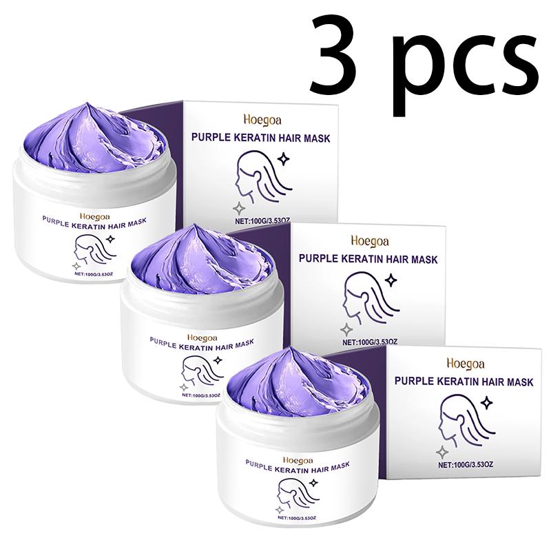 Keratin Lila Haarmaske Nährend Feuchtigkeitsspendend Trockenes Frizziges Haar Glättend Glanzbehandlung Haarmaske