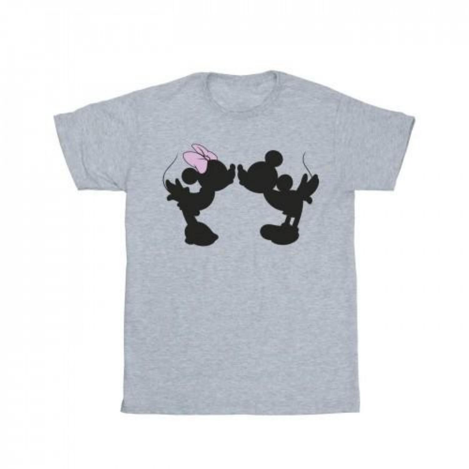 

Disney Mens Mickey Minnie Kiss Silhouette T-Shirt S чёрный