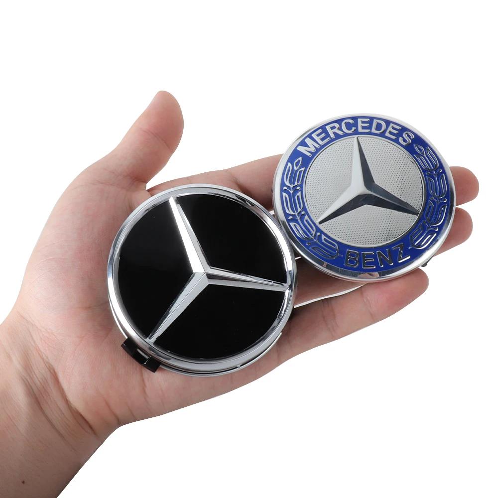 TRFMR1 For Benz Hot 4pcs 75MM Car Wheel Center Covers Hub Caps Replacement For Mercedes Benz A E C G R S Class AMG W204 W212 Auto Refit