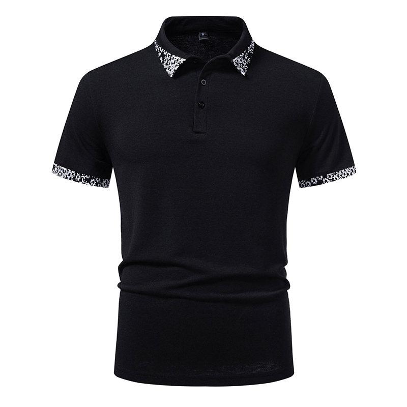 

Polo Para Hombre Man Summer Tee Shirt Homme De Luxe Fashion Patchwork Short Sleeve Mens Polos Shirts Business Golf Wear S чёрный