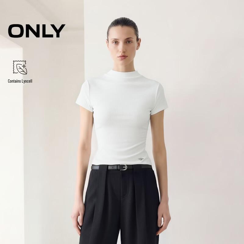ONLY Women's Lyocell Blend Sleeveless Mock Neck Top
