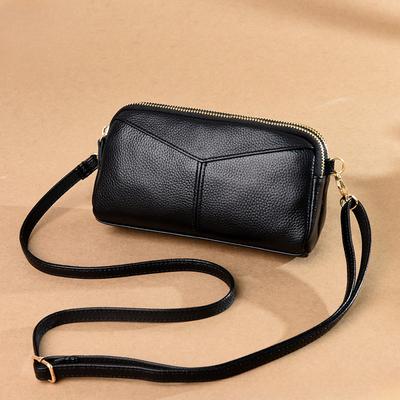 Pequena bolsa crossbody de couro legítimo feminina bolsa de ombro bolsa de mão cor sólida bolsa de mão feminina para bolsa de ombro