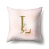 Polyester Pillowcase Home Fantasy Watercolor Print Pillowcase 26 English Letter Cushion Cover