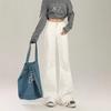 High-waisted Denim Jeans Women Fall White Not Stick Leg Loose Micro Flared Pants Retro High Waist Street Style Baggy Long Jeans for Ladies