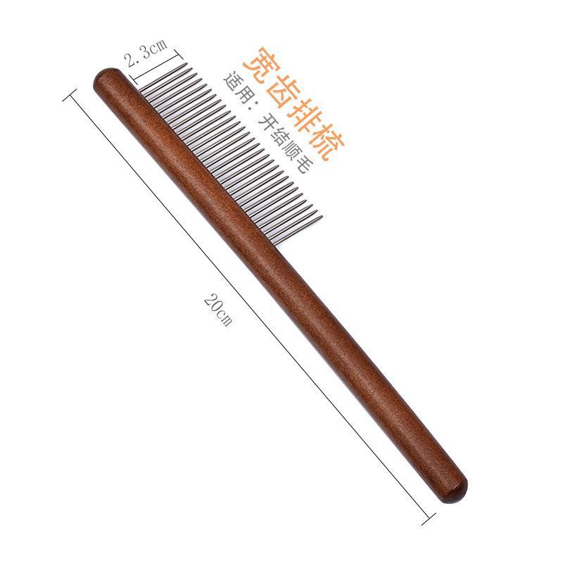 Wooden Pet Comb for Removing Loose Hair and Fleas - Ideal for Dogs and Cats