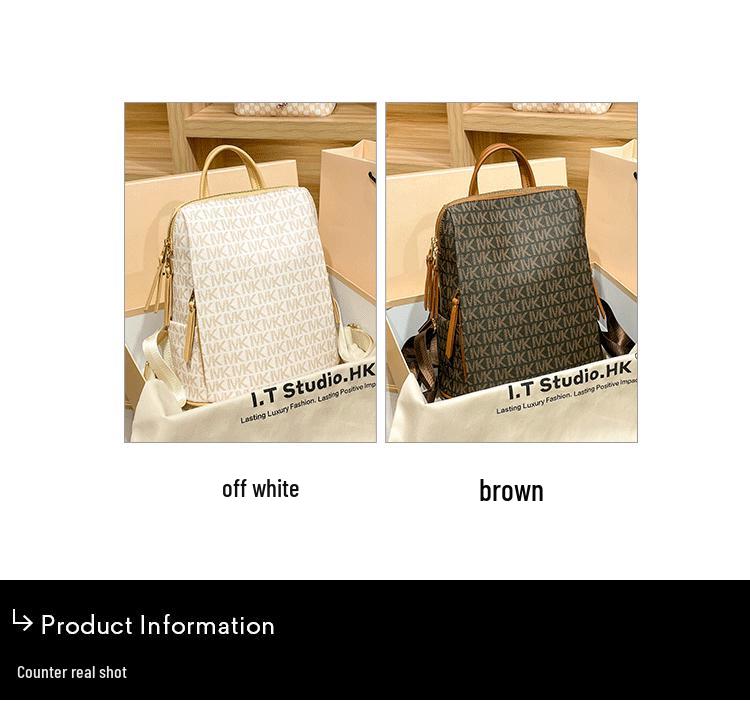 Hong Kong Genuine Leather Women's Backpack 2025 - New Summer Fashion, Large Capacity for Travel & School