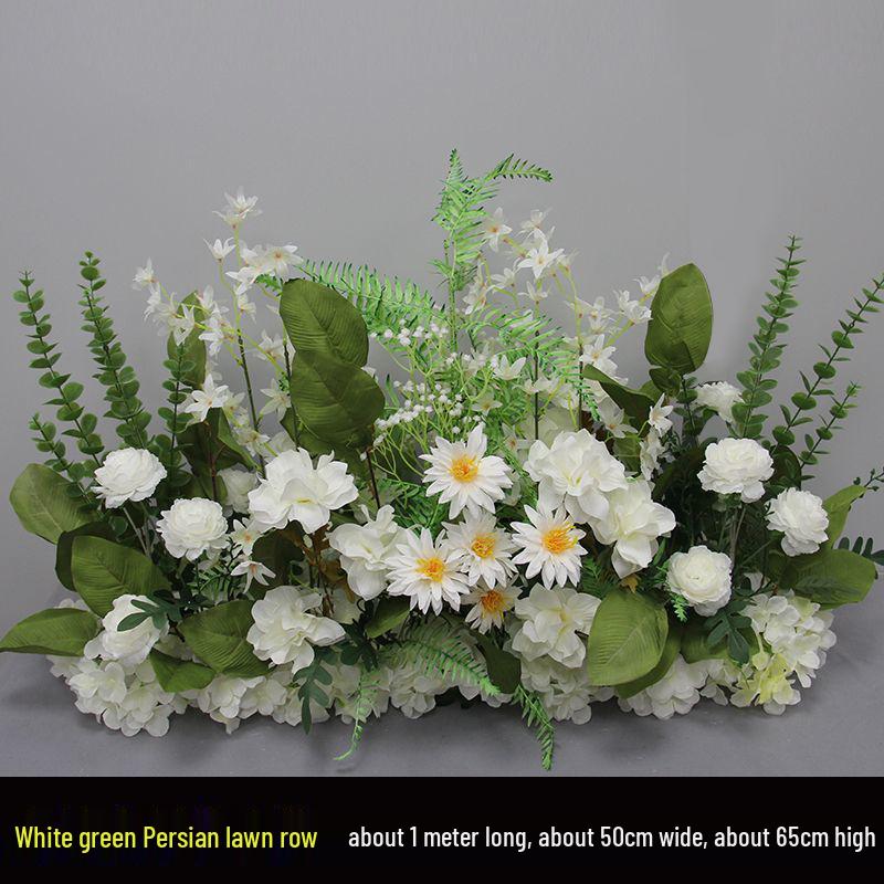 Artificial Wedding Aisle Flower Row: Table & Stage Decoration Simulation Flowers